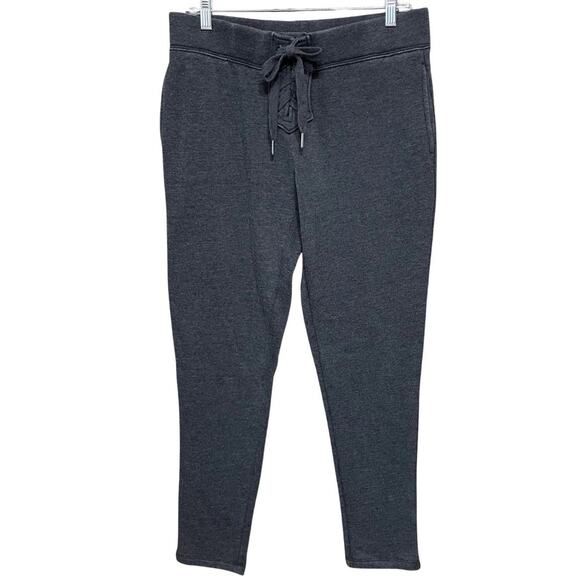 Z Supply Pants - Z Supply Lace Up Jogger Women’s Size M Washed Gray Fleece Soft Tapered Ankle NEW